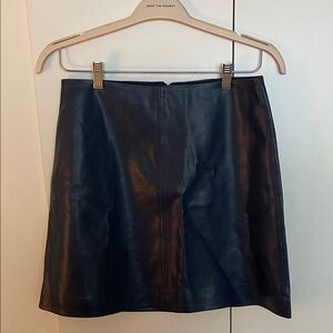 J. Crew Navy Faux Leather Mini Skirt
